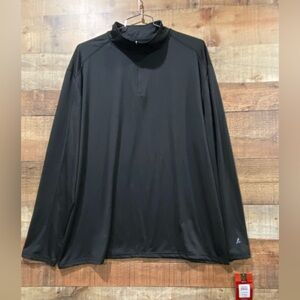 New With Tags BSN Men’s Long Sleeve Performance Black 1/4 Zip Size 3XL